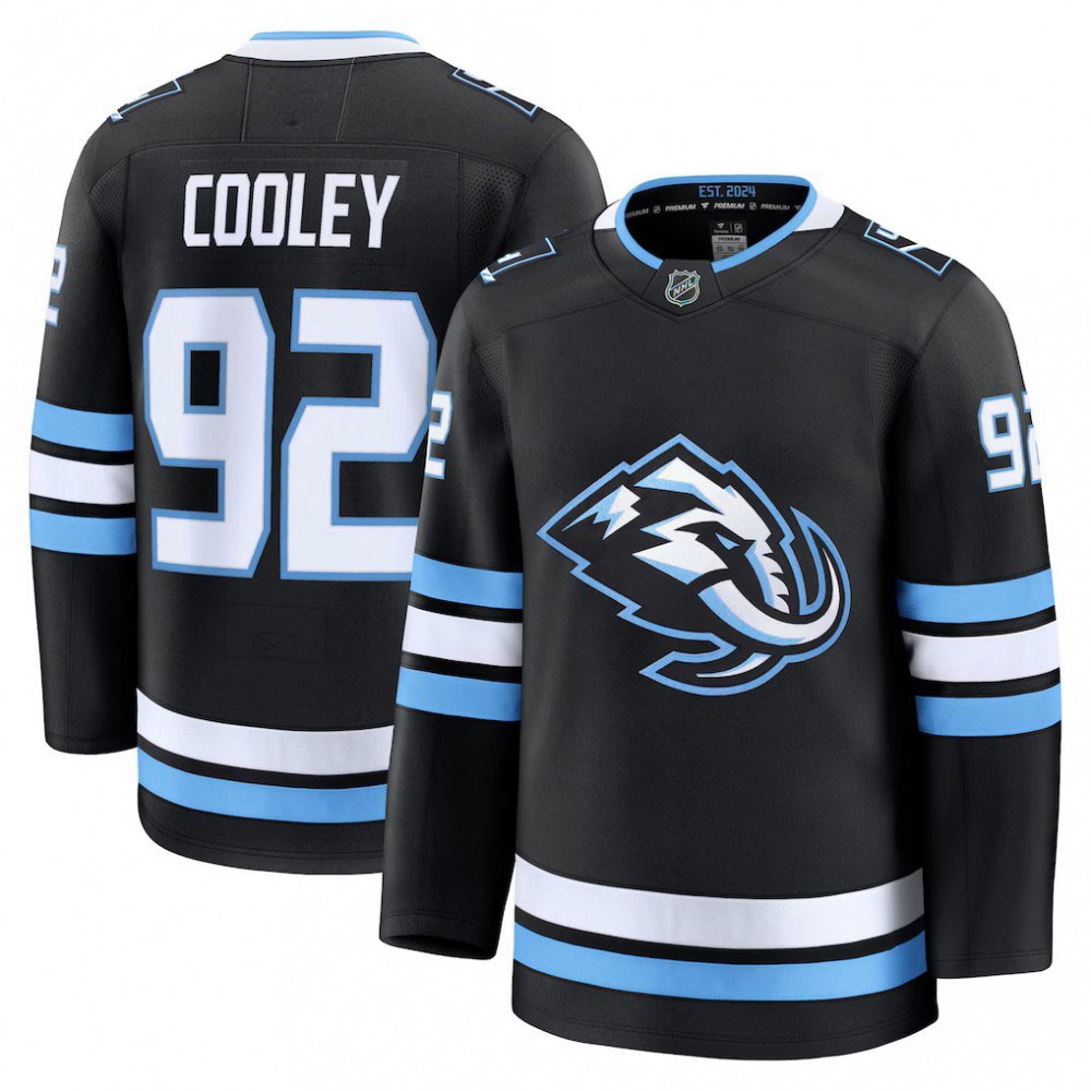 Men's Utah Mammoth Logan Cooley Black Home Premium Player Jersey-Pro Kit Vault | Brand New 26/27 Sports Jerseys